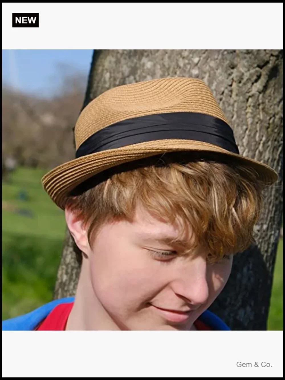 Straw Fedora Sun Hat with UPF 50+ Protection Foldable Travel